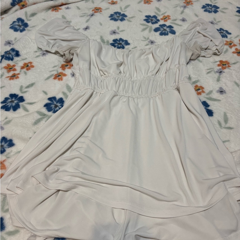 White Windsor romper dress